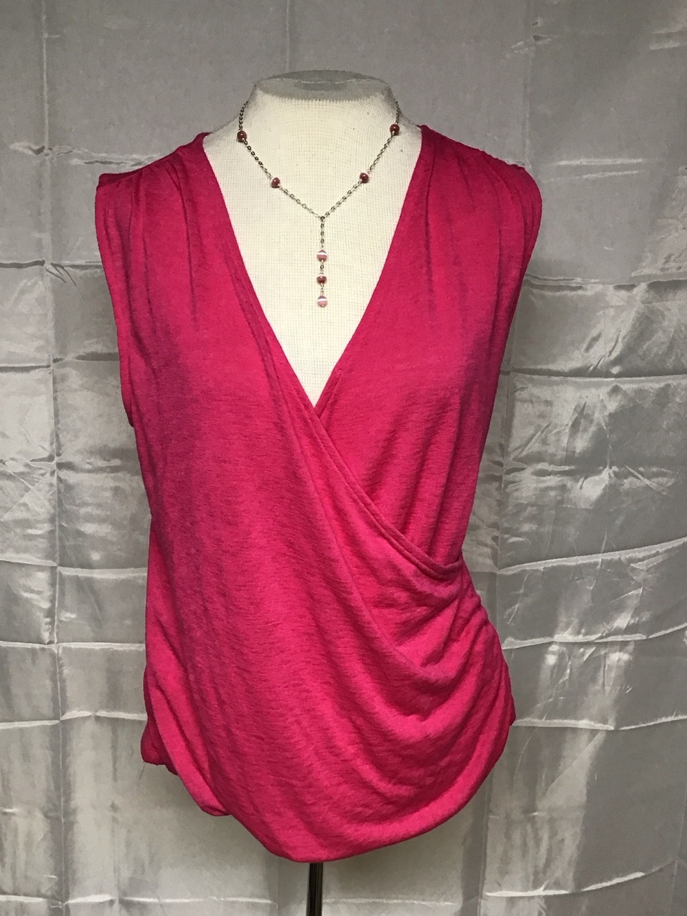 Athleta Sleeveless Breezy Wrap Tank Women's Medium Pink